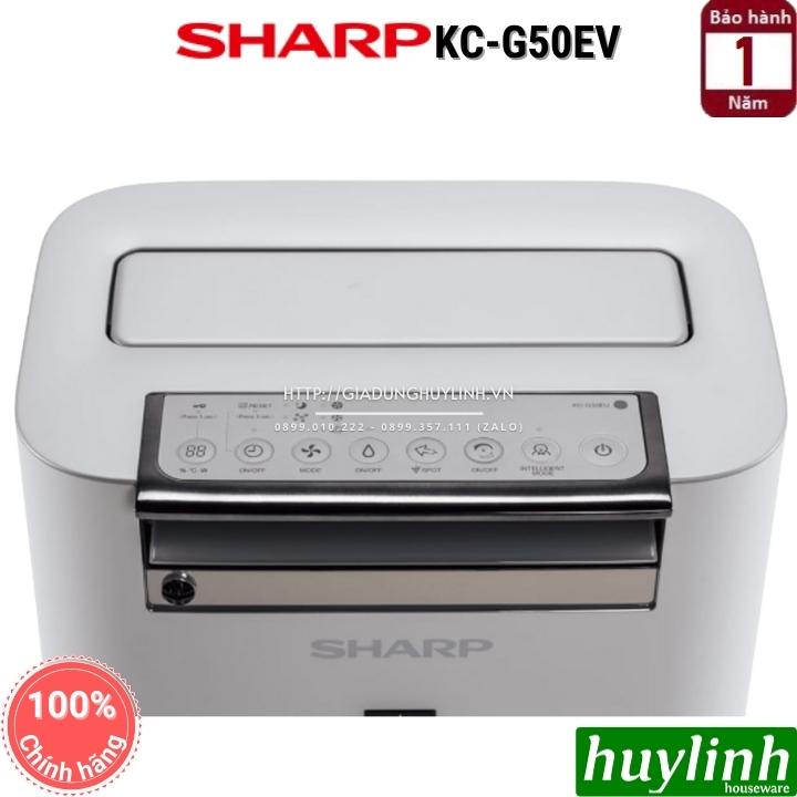 [Mã ELHAMS5 giảm 6% đơn 300K] Máy tạo ẩm và lọc không khí Sharp KC-G50EV-W - Hàng Chính Hãng