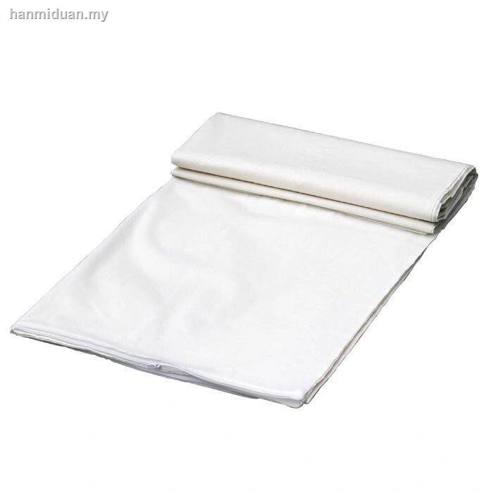 Bộ Vỏ Chăn Ga Gối Đệm 0.9m Màu Trắng Chất Liệu Polyester