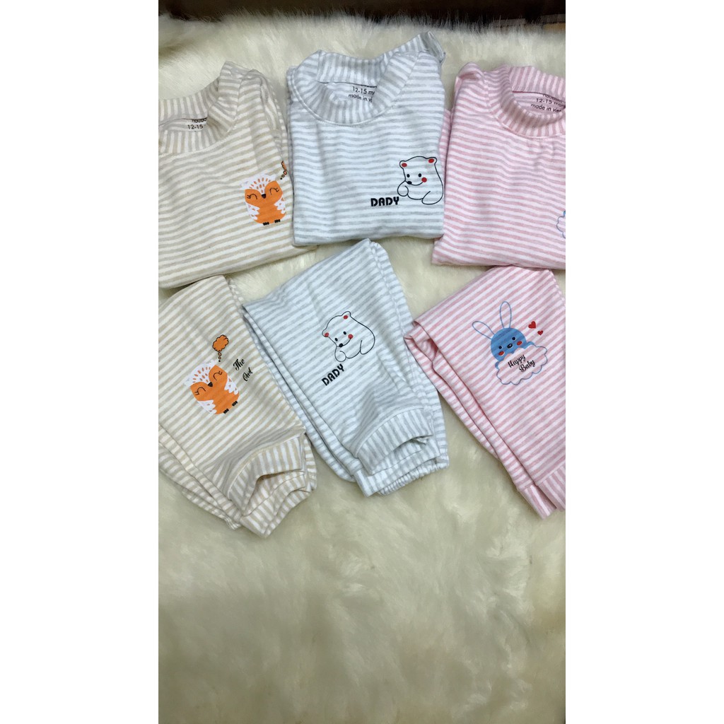 BỘ QUẦN ÁO THU ĐÔNG DÀI TAY MÃ KẺ BÉ CHO BÉ TRAI BÉ GÁI TỪ 0- 15 THÁNG