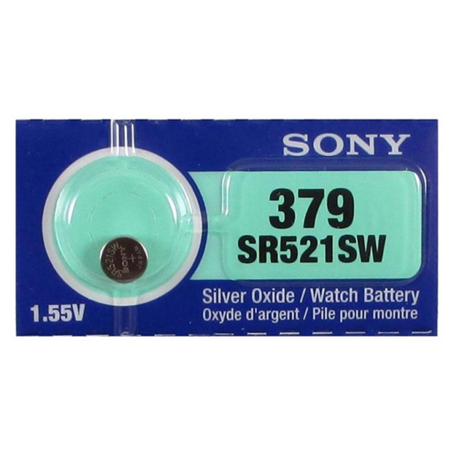 Vỉ 5 Viên Pin Sony 379 - SR521SW dành cho đồng hồ (Loại tốt)