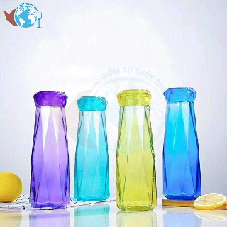 Bình Nước Thủy Tinh Pha Lê Siêu Đẹp 430ml