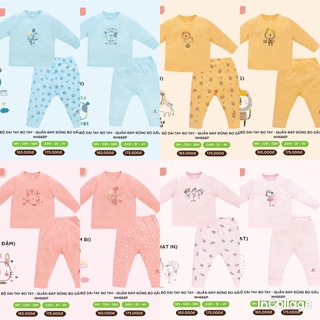 Bộ quần áo Lullaby petit dài tay cài vai cho bé