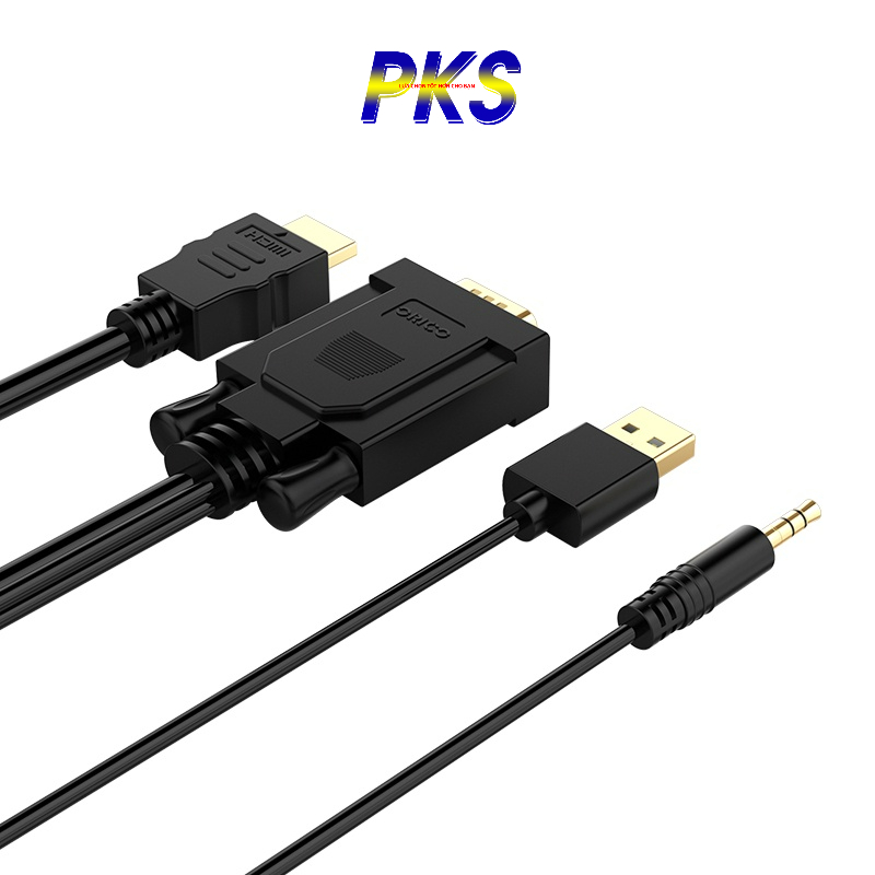 Cáp chuyển VGA sang HDMI tích hợp Audio hỗ trợ Full HD dài 5m ORICO XD-VATH-50 - Hàng chính hãng