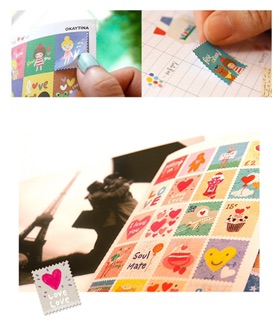 Hình dán sticker tem thư
