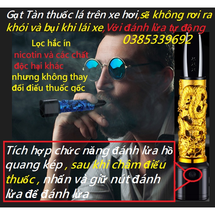 Gạt tàn điện tử❏Hút thuốc khi lái xe sẽ không rơi ra bụi,gạt tàn thuốc Lọc Ozone,Với đánh lửa tự động