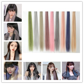 1 Kẹp Tóc Giả Dài Thẳng Nhuộm Màu Highlight Thời Trang Mới Dành Cho Nữ