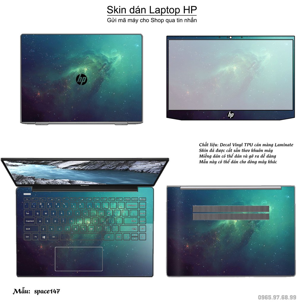 Skin dán Laptop HP in hình không gian nhiều mẫu 25 (inbox mã máy cho Shop)