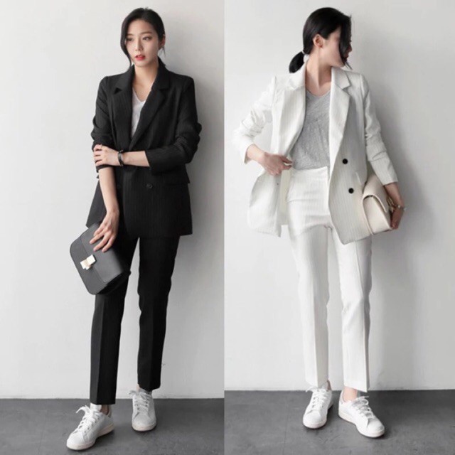 Set Blazer phong cách Công sở Hàn Quốc - Kèm ảnh thật (order)