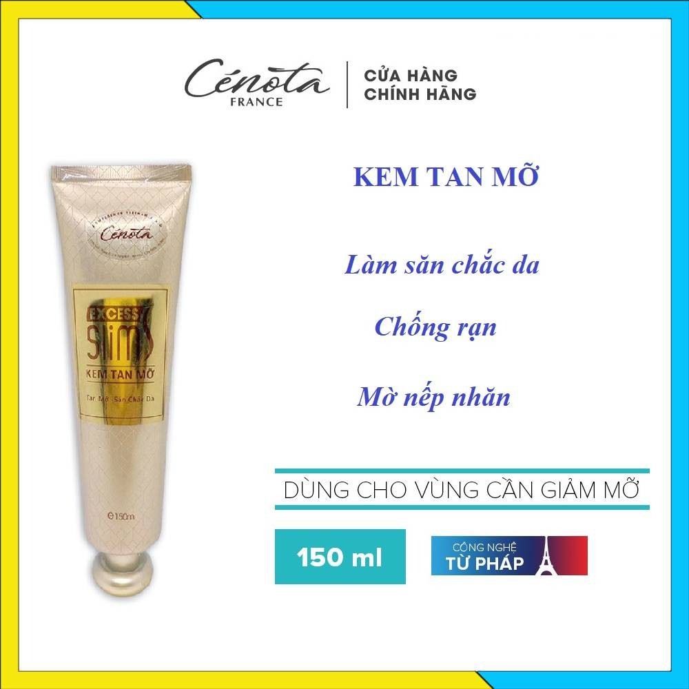 [Chính hãng] Gel tan mỡ chống rạn da Cénota Excess Slim 150ml, làm mềm, mờ thâm rạn da - Mã C25