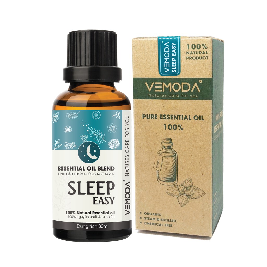 Tinh dầu ngủ ngon Sleep Easy Vemoda giúp xông phòng, thơm không gian, cải thiện giấc ngủ, giúp ngủ sâu giấc