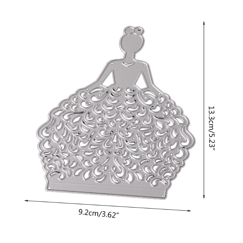 Khuôn Cắt Giấy Làm Từ Kim Loại Hình Cô Dâu Chú Rể Trang Trí Scrapbook