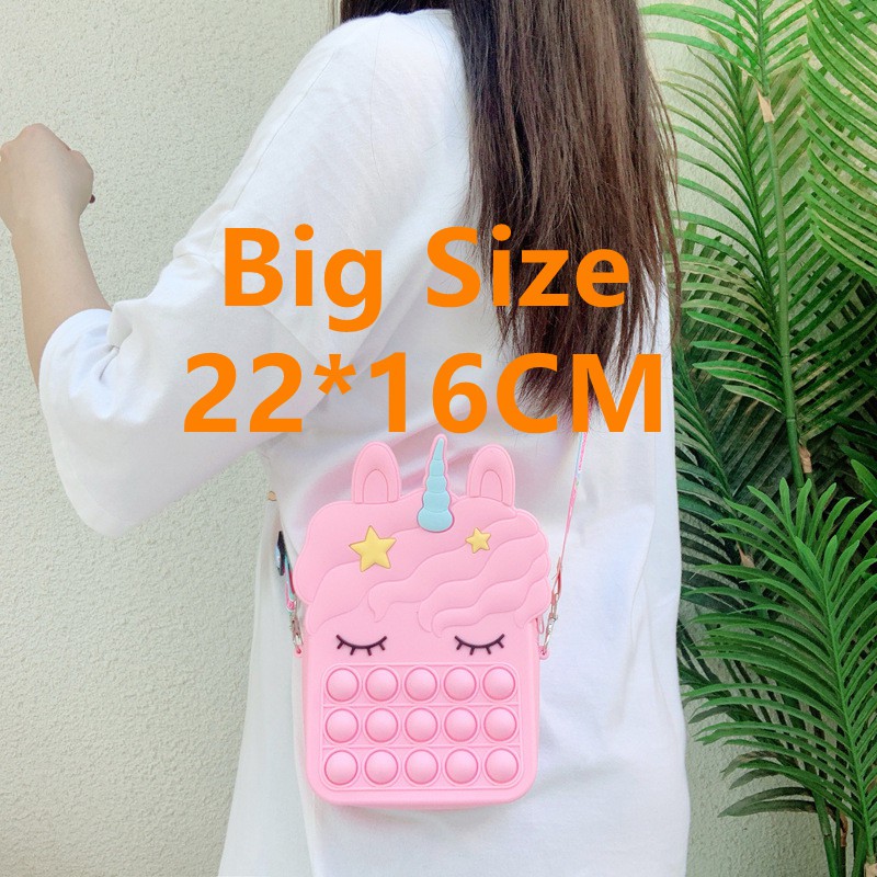 22*16*5CM Big Size Pop It Túi pop it đeo chéo điện thoại giá rẻ cho bé TPO11 LENIO
