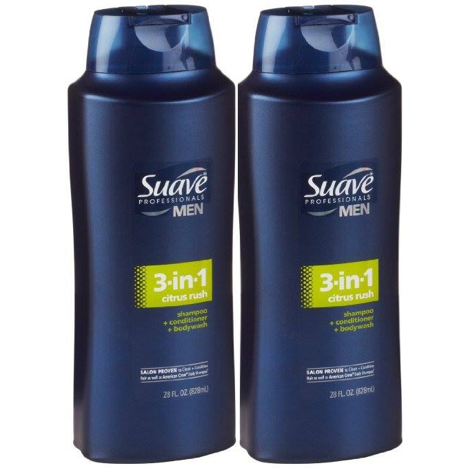 Sữa Tắm, Dầu Gội Xả NAM Suave Men 3in1 828ml – Mỹ