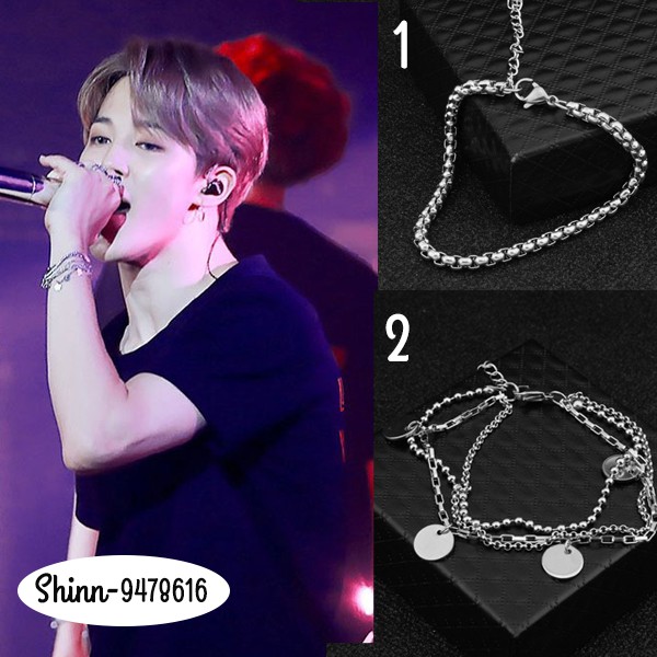 Vòng tay Jimin BTS chất liệu titanum