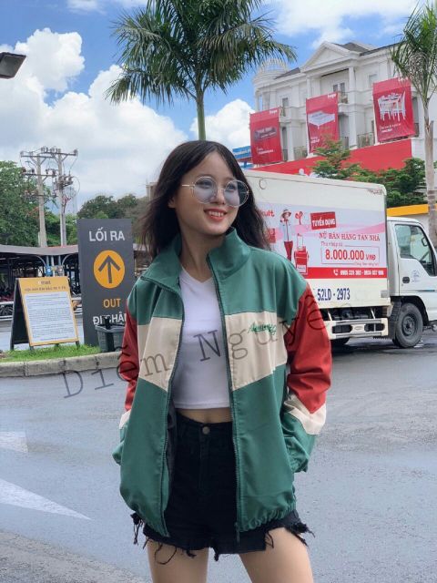 Áo khoác kaki form rộng thêu chữ, kèm hình thật mẫu mặc- KA26 - MUA NGAY