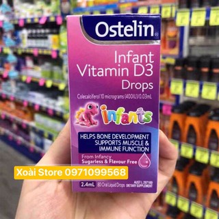 Vitamin d3 drop ostelin [ HÀNG AIR DATE MỚI ] Giusp bé chắc khoẻ xương tăng cường hệ miễn dịch