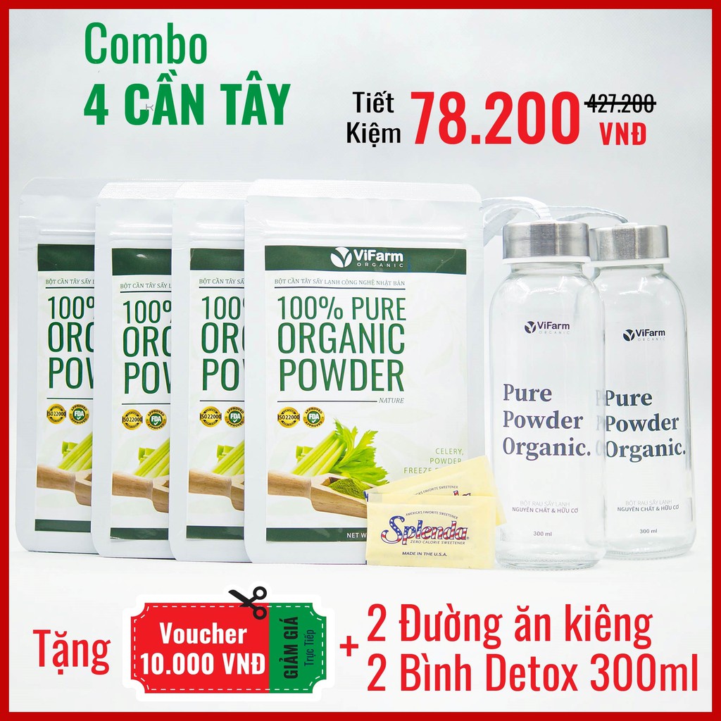 Bột Cần Tây Sấy Lạnh ViFarm 50Gram Nguyên Chất 100%, Bột Cần Tây Giảm Cân Tự Nhiên, Thanh Nhiệt, Giải Độc, Làm Đẹp Da | BigBuy360 - bigbuy360.vn