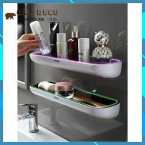Kệ để đồ nhà tắm dán tường – Hàng chính hãng ecoco (1 tầng) - Loại cao cấp - Không cần khoan