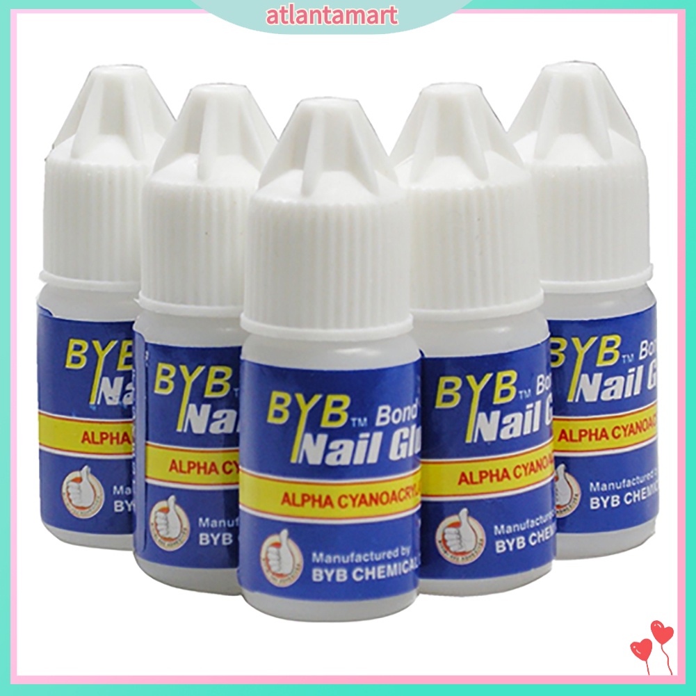 [Hàng mới về] Set 5 lọ keo dán móng tay trong suốt chất lượng cao