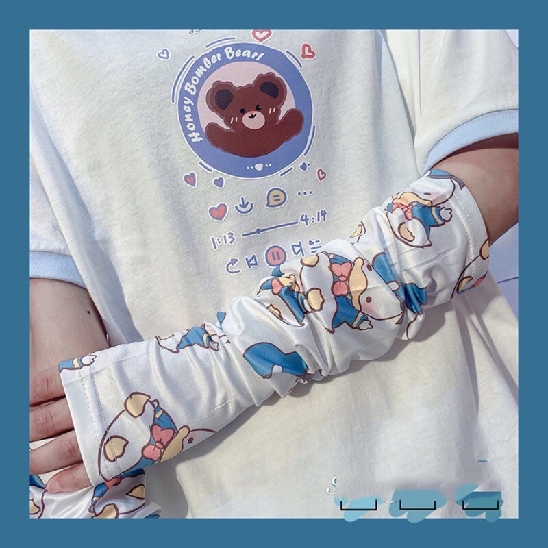 We Flower Găng tay dài chống nắng/ tia uv họa tiết hoạt hình Disney dễ thương