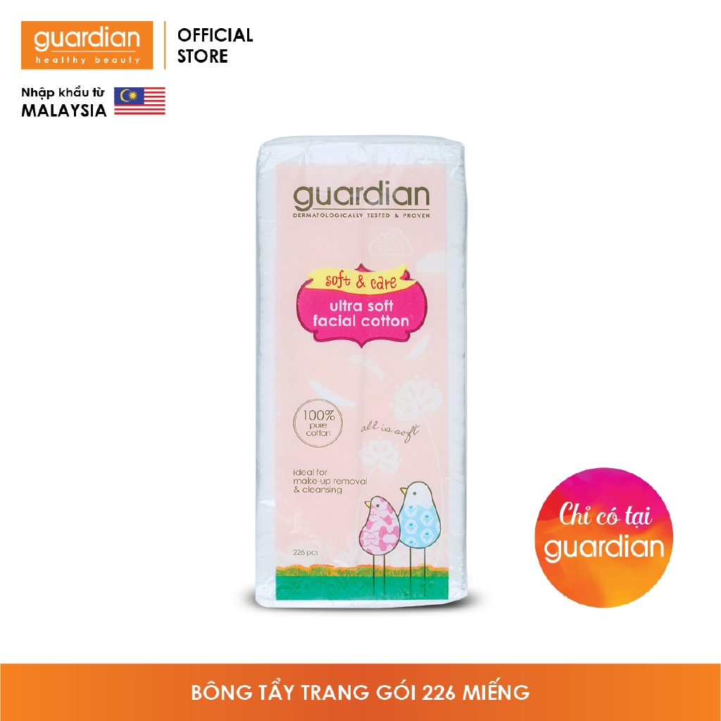 [Mã FMCGMALL -8% đơn 250k] Bông tẩy trang Guardian (226 miếng)