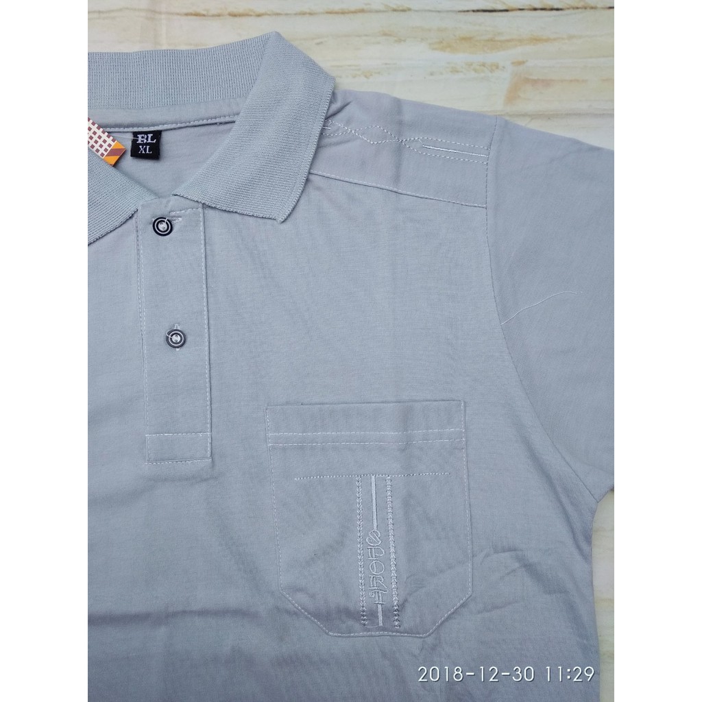 Áo thun nam trung niên cotton cổ bẻ tay ngắn | BigBuy360 - bigbuy360.vn