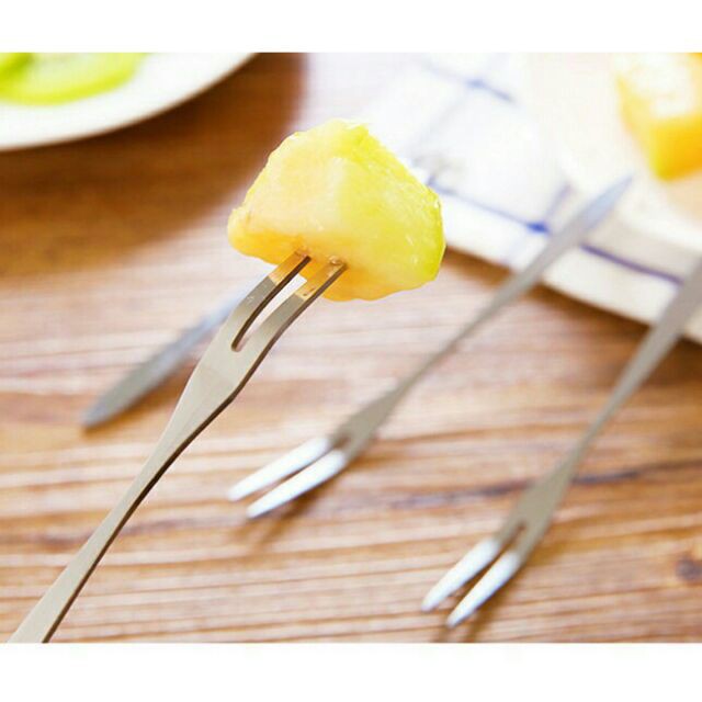 Dĩa inox ăn trái cây cao cấp dài 13 cm siêu bền đẹp 88058 SHIPNHANH88 | BigBuy360 - bigbuy360.vn