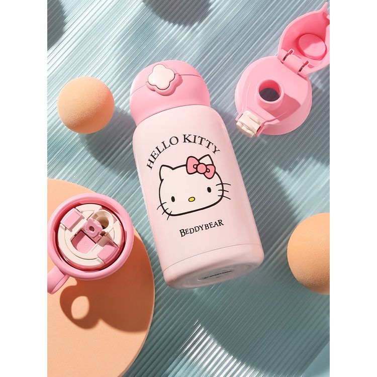 Bình giữ nhiệt trẻ em BEDDDYBEAR - 3 Nắp thay thế - Hello Kitty - 630 ml -RT104-630-KITTY . Chính hãng Beddy Bear