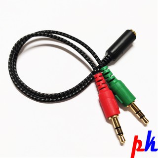 Jack chia audio và mic bọc dù AVM03