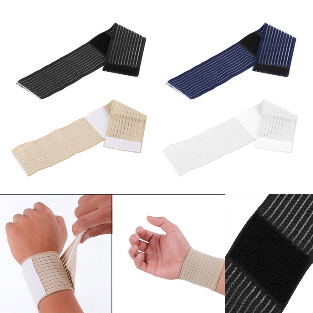 Băng quấn cổ tay co giãn 15inch nhiều màu sắc thời trang hỗ trợ luyện tập gym an toàn cho nam