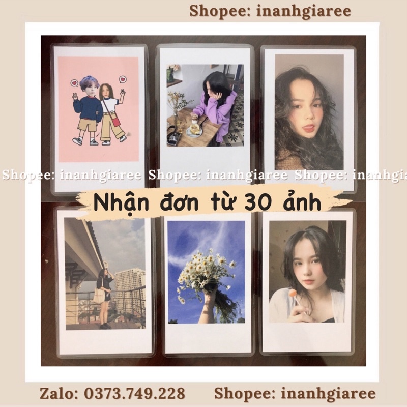 [LẤY NGAY] In ảnh Polaroid 6.9 giá 1k theo yêu cầu In 10 tặng 1 cam kết ảnh dày dặn bóng 2 mặt