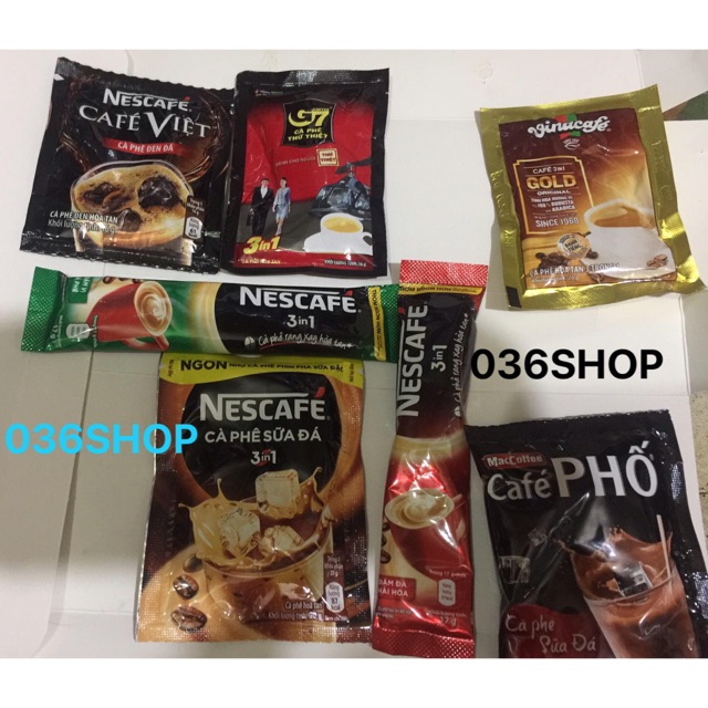 Combo 5 Gói Cà Phê Đen/ Cà Phê Sữa Các Loại