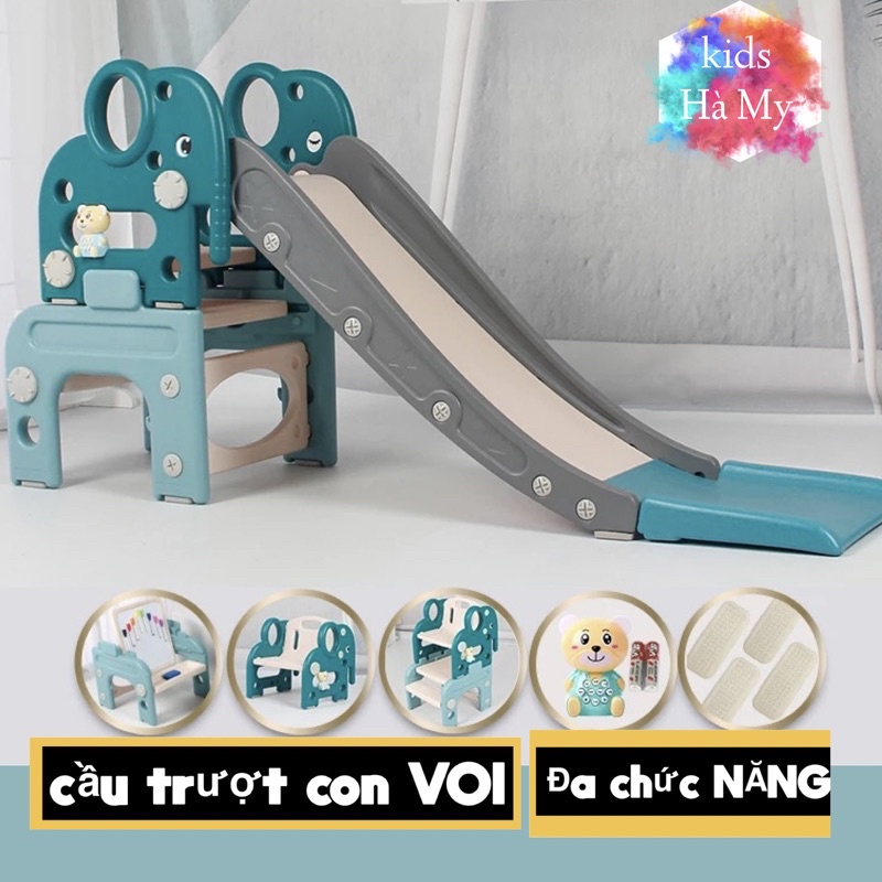 CẦU TRƯỢT CHO BÉ - CẦU TRƯỢT ĐƠN - MÂU VOI CAO CẤP MÁNG DÀI BẢO HÀNH 12 THÁNG