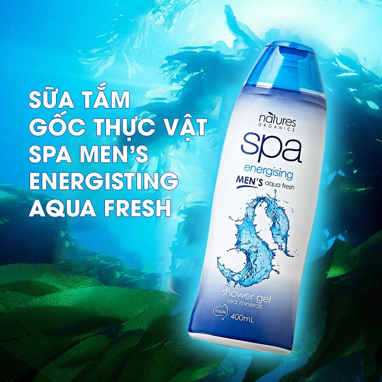 Sữa tắm cho nam hương biển sâu nam tính SPA Men's Energisting Aqua Fresh 400ml