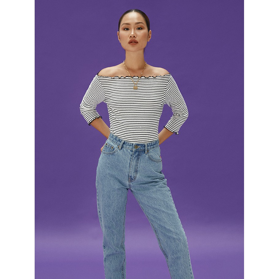 [Mã WABRNOV2 giảm 10% đơn 250K] COCOSIN - Áo thun sọc B&W tay lỡ