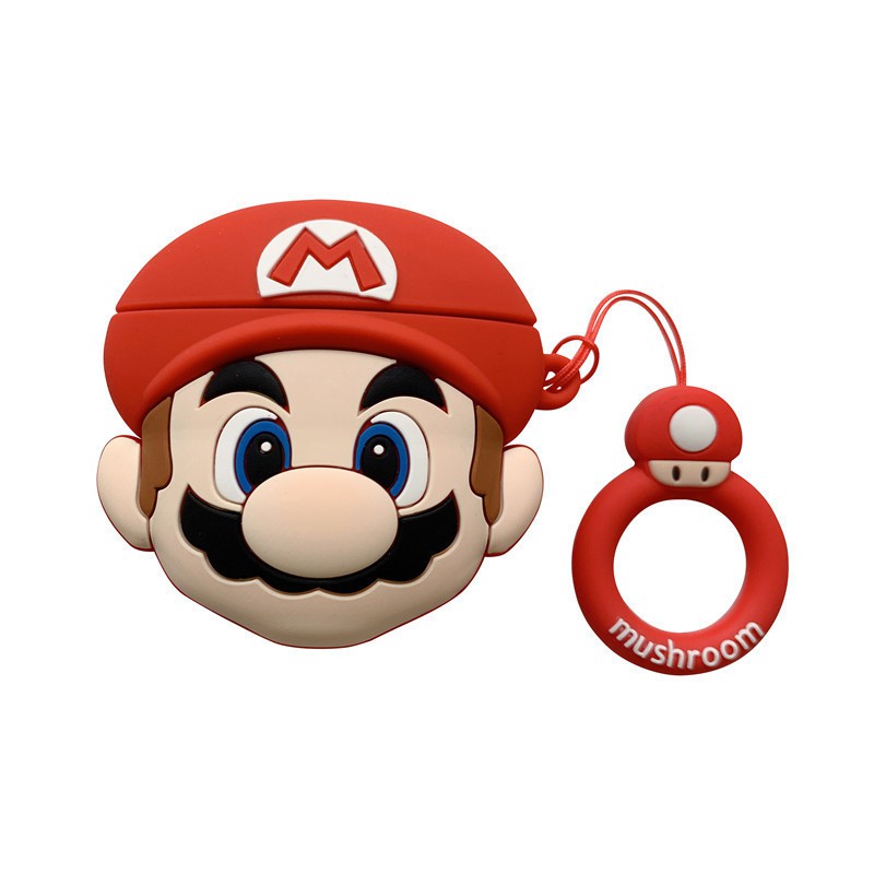 Case Vỏ Bao Airpod Đựng Tai Nghe Airpod 1 2 Pro hình Mario chống va đập - Dino Case