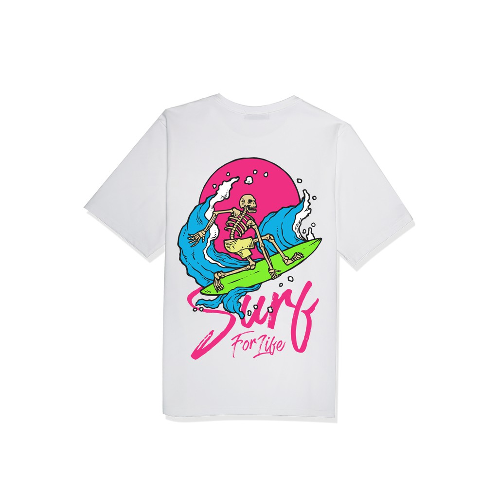 Áo Phông Rộng MYO Vải Cotton In Hình Lướt Sóng