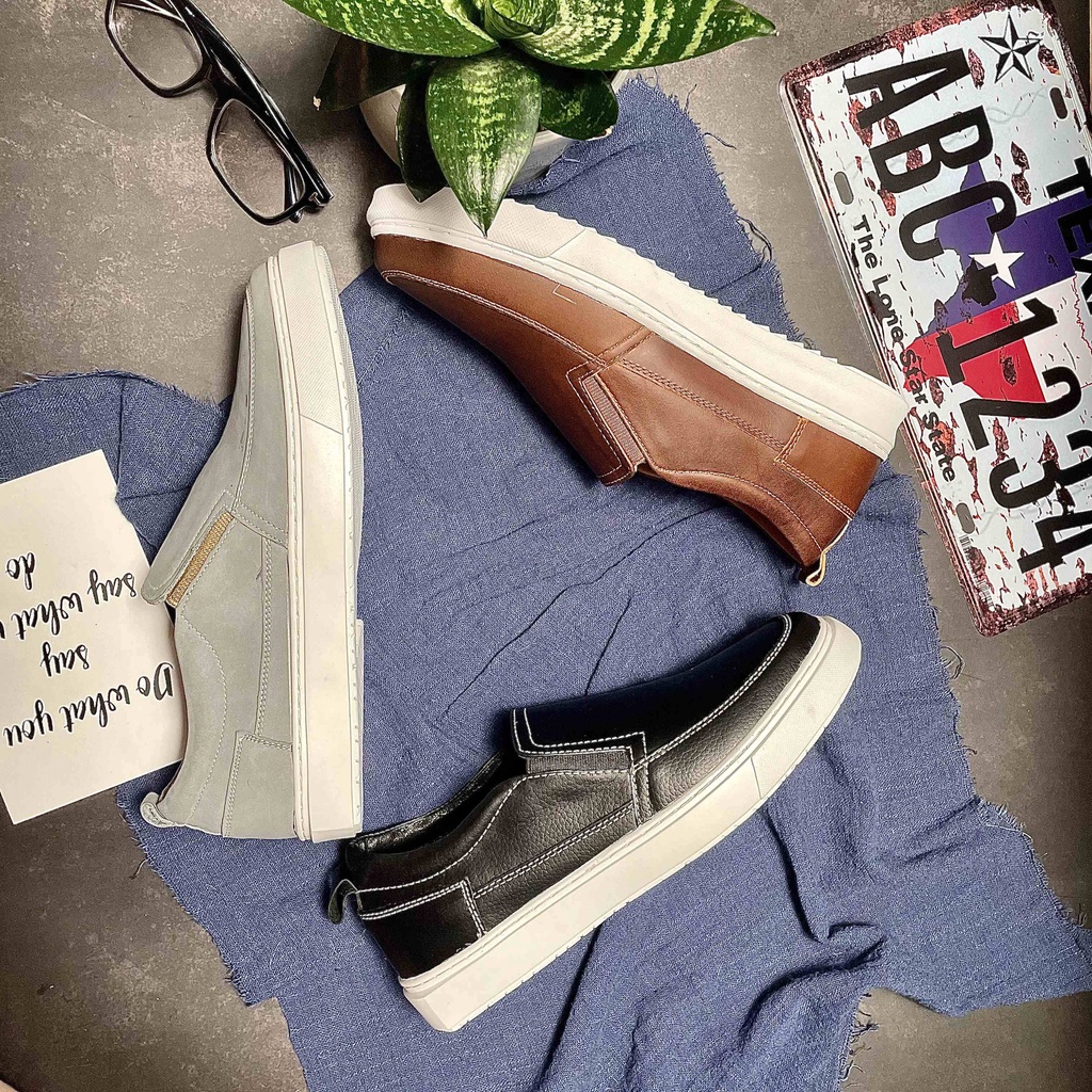 Giày lười nam Slip on nam da thật Manlio Legat 3 màu đen, xanh, nâu G1841-BN,G0841-B,G7471-MG