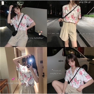 Áo lụa hoa loa kèn (có hình thật)