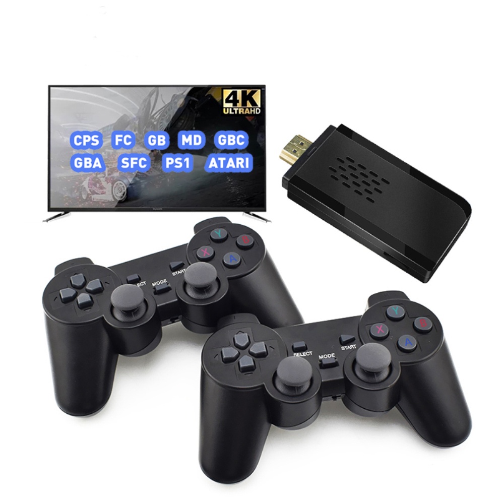 Wireless Video Game Console TV Retro Console Classic 10000 Games Stick 4K HDMI-compatible Double Controller For PS1/FC/GBA best3665