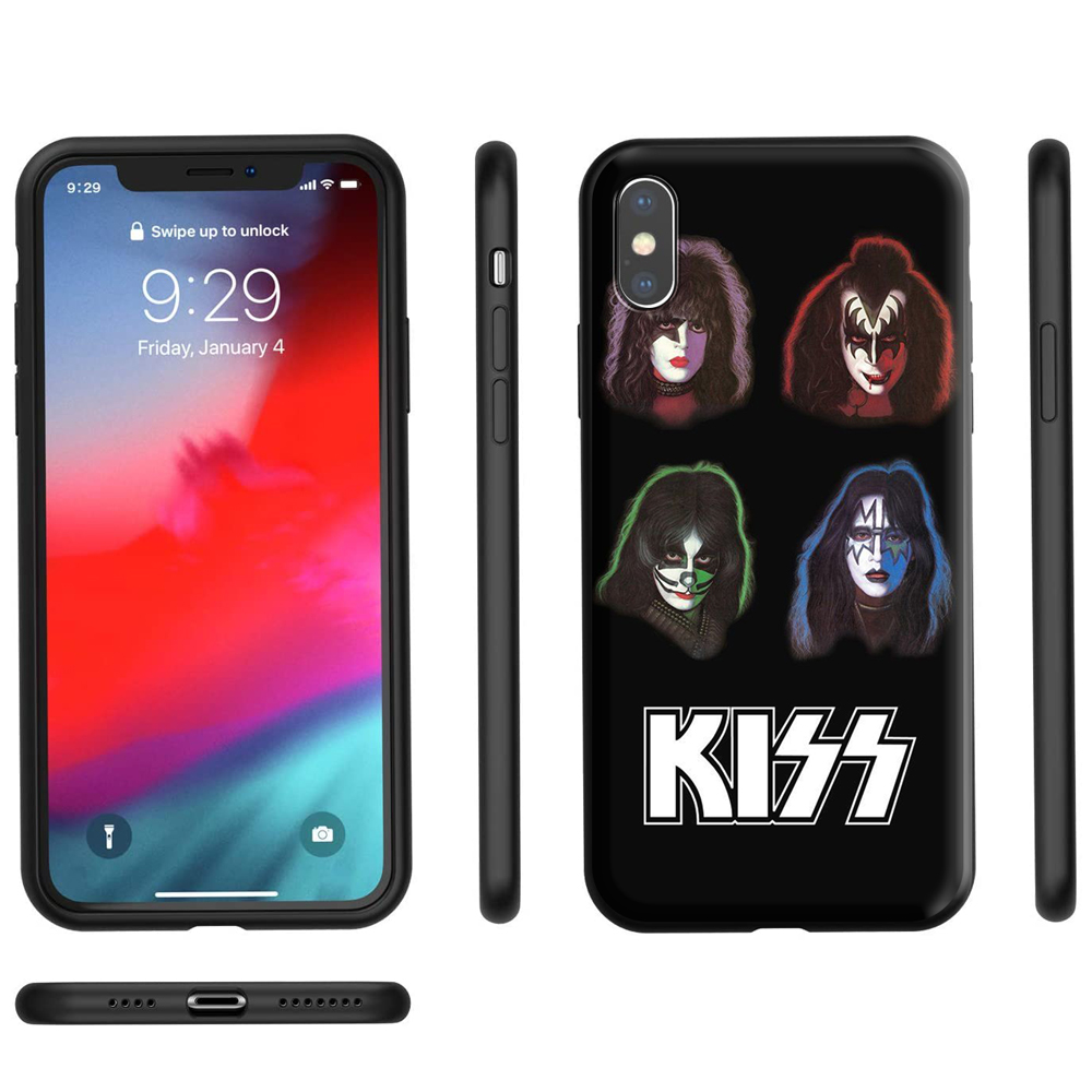 Ốp Điện Thoại Silicon Mềm Hình Nhóm Nhạc Rock Kiss Cho Iphone Xr / 6 / 6s / 7 / 7 Plus / 8 / 8 Plus / Se 2020