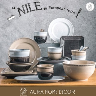 Bộ bát nile châu âu ☘𝘾𝘼𝙊 𝘾𝘼̂́𝙋☘ 30 chi tiết men sơn mài - cao cấp - hàng có sẵn
