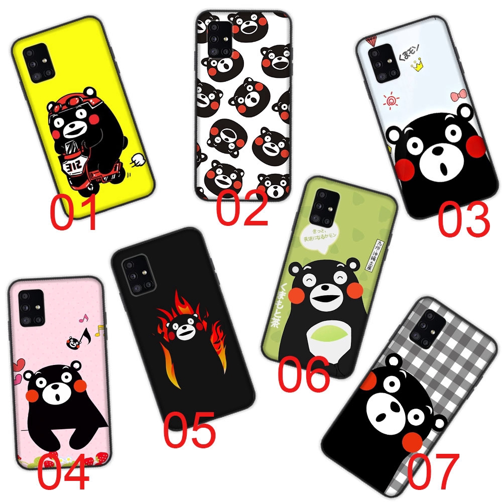 Ốp điện thoại mềm viền đen hình gấu Kumamon cho OPPO Reno 10x Zoom 4 Lite SE 4Z 4F Pro