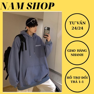 Áo hoodie,Áo nỉ bông in hình chữ nhỏ phia trước ngực cực hot form rộng phong cách Hàn Quốc.