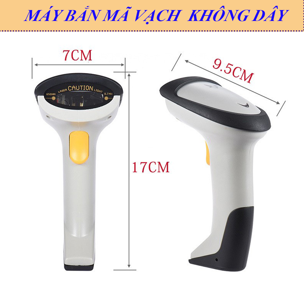 Máy Bắn Mã Vạch Không Dây Cao Cấp, Máy Đọc Mã Vạch Cầm Tay, Công Nghệ Laser Tiên Tiến Nhanh Chóng - Hiệu Quả - Chính xác