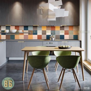 Decal gạch bông dán bếp màu trơn độ bền cao