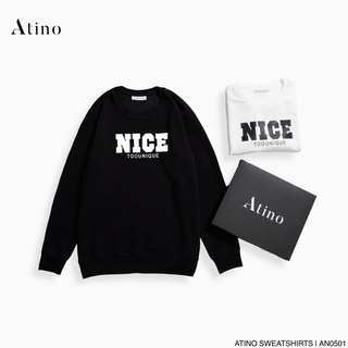 Áo thun dài tay nam NICE ATINO vải thun cao cấp chuẩn form AN0501