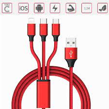 Cáp Sạc 3 Đầu L2 SD Đa Năng 3 trong 1- Micro-Type C Dây Sạc Cho Oppo- Samsung- IP- HiNan Shop