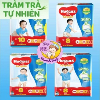 (Cộng miếng)Bỉm quần /dán Huggies  Skincare tràm trà sizeM76/ M74/L68/XL62/M60/L54/XL48.