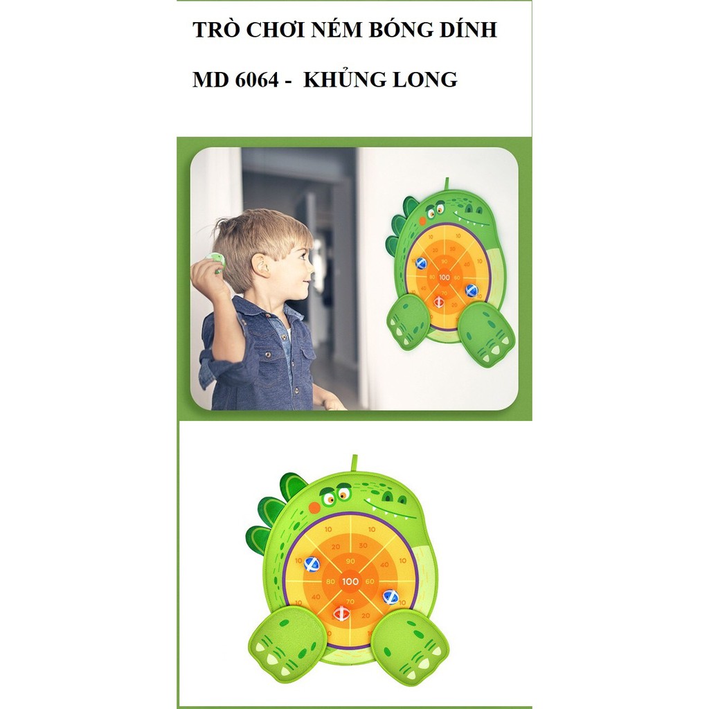 (GIÁ TỐT) Trò Chơi Ném Bóng Ghi Điểm Mideer 2 CHỦ ĐỀ FUN DART GAME BEAR DINOSAUR